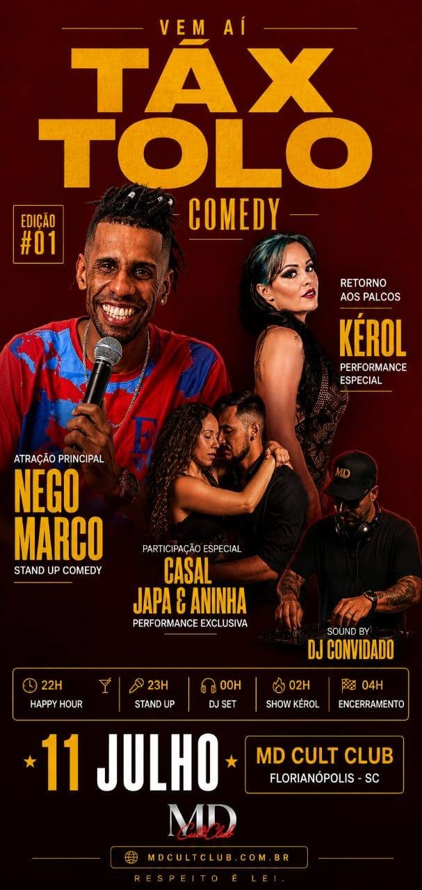 Cartaz do evento Táx Tolo Comedy