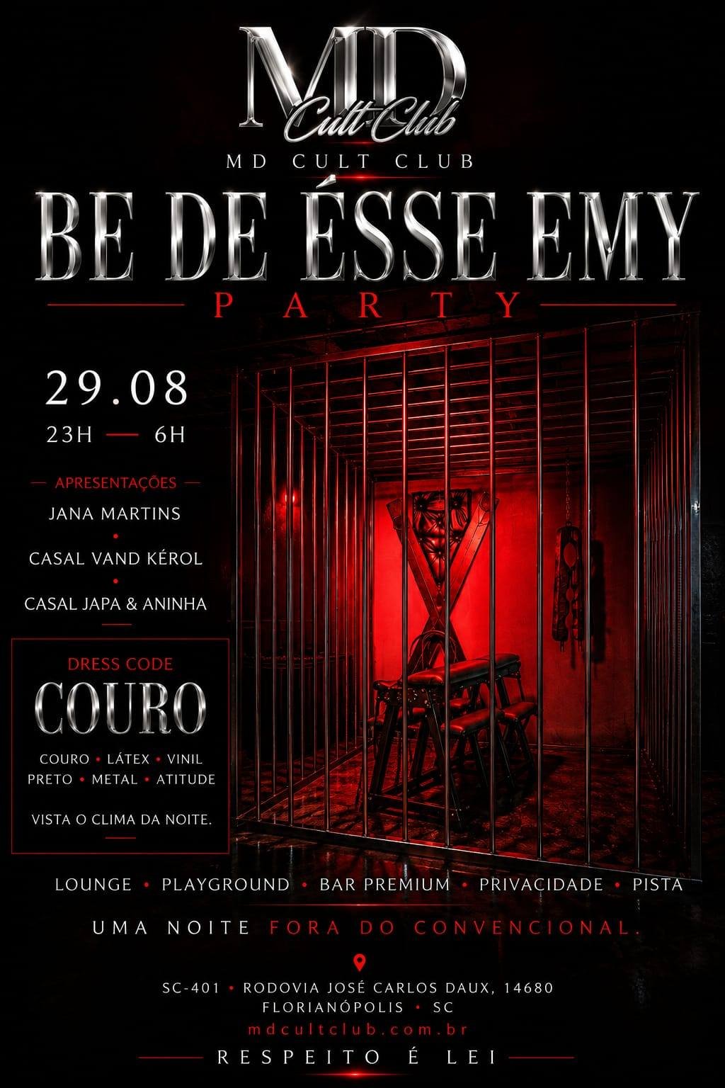 Cartaz do evento Be de Ésse Emy Party