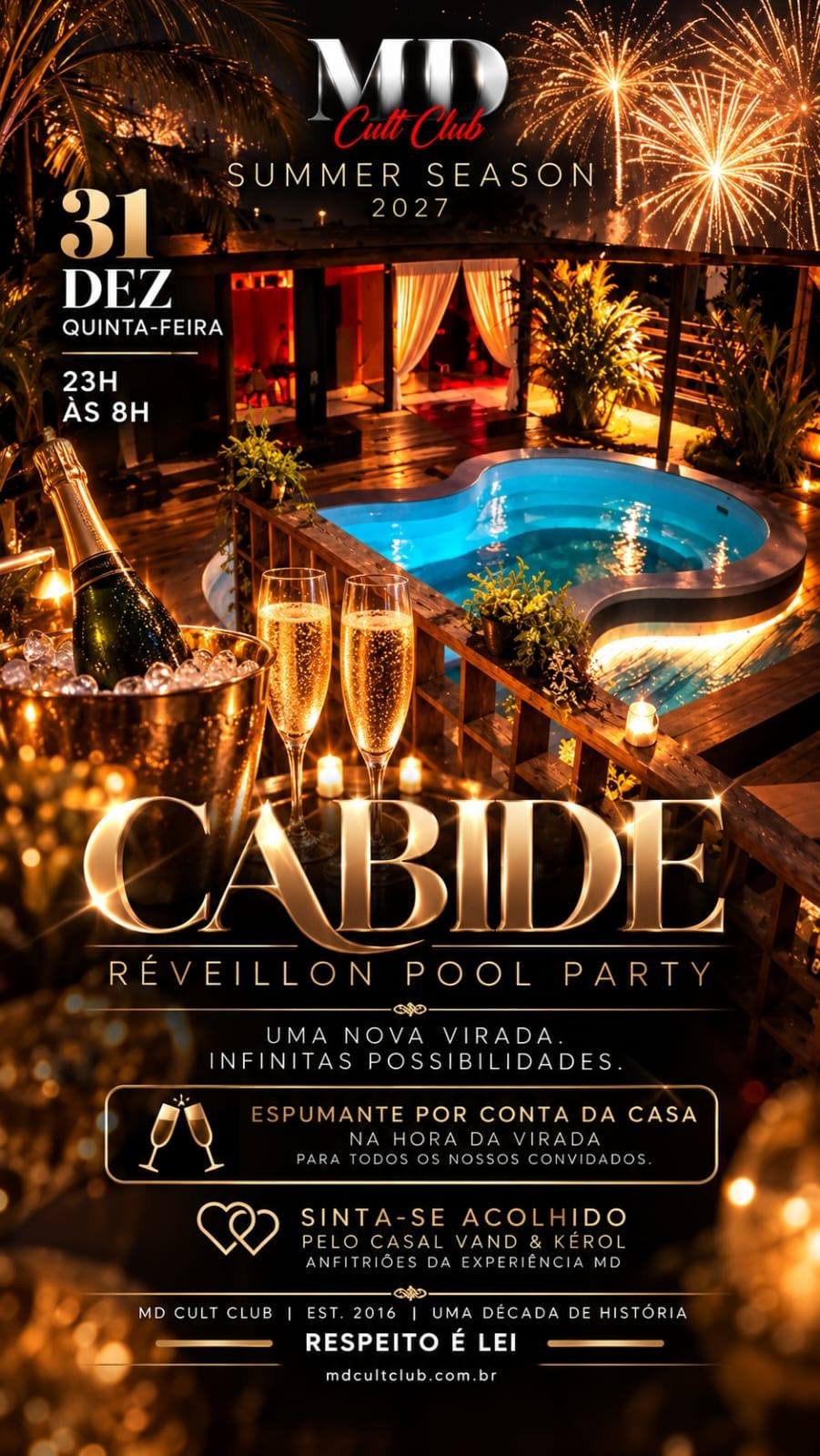 Cartaz do evento Cabide · Réveillon Pool Party